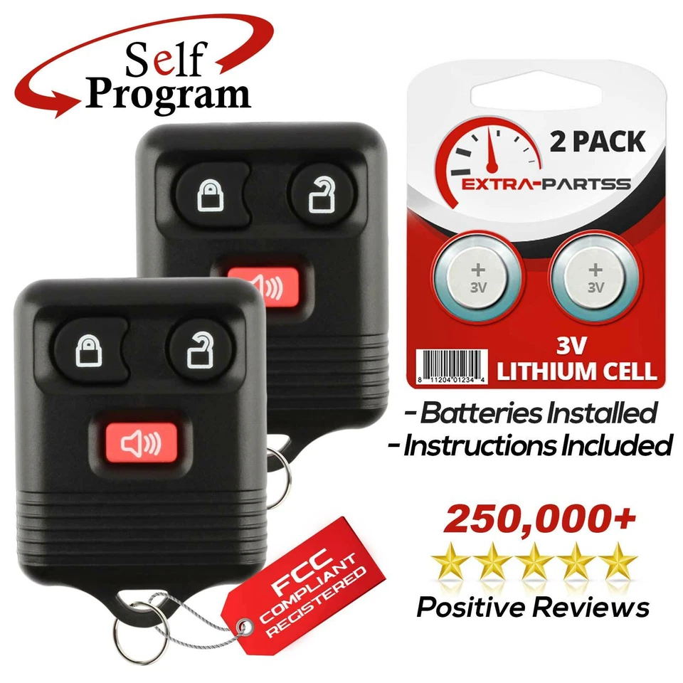 2 For 1999-2006 Ford E150 E250 E350 Remote Key Fob CWTWB1U212, CWTWB1U345 Foto 1 de 4