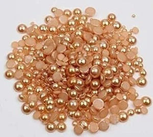 Cut Ceramic Round Pearls for Craft Material-Embroidery Rose Gold 5mm -100 Beads - Picture 1 of 2