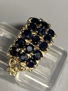 9ct Gold Sapphire Dress Ring - Picture 1 of 8