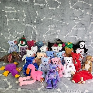 Ty Beanie Babys Paket 28 mit Etikett selten und nicht mehr produziert USA Scorch Osito gruselig - Bild 1 von 19