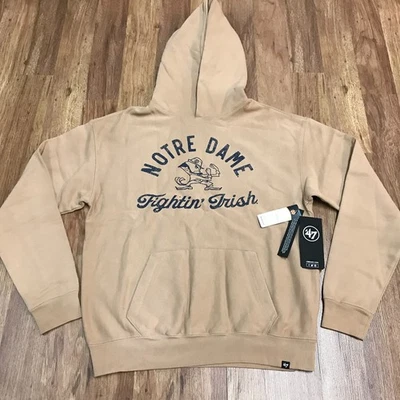 PARA HOMBRES S - NUEVO '47 Notre Dame Lucha Irlandesa Polvo Caqui Pesado Sudadera con Capucha Foto 1 de 4