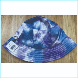 Blue Purple Tie‑Dye Bucket Hat Unisex Cotton Beach Sun Fishing Cap One Size - Picture 1 of 12