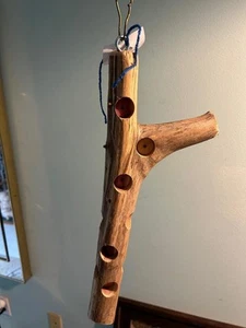 ALL NEW CEDAR WOOD BirdFeeder LOG 15 "x 1.5 " OVER 10 HOLES #0015 USA Seller - Picture 1 of 8