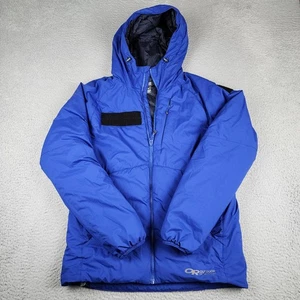 Outdoor Research Jacket Mens Medium Blue Refuge Hooded Outdoors Hiking - Picture 1 of 10