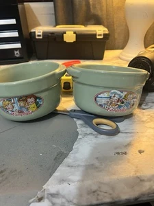 2 -2006 Campbell's Green Ceramic Soup Bowl Microwavable by Houston Harvest - Picture 1 of 7