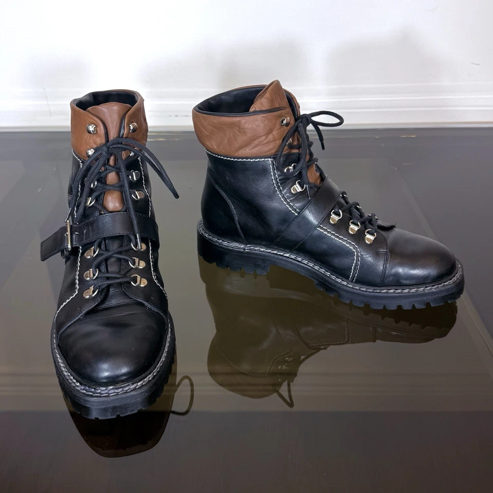 Винтажные туристические ботинки 90-х GUCCI с ПРЯЖКОЙ США 7,5 армейские военные боевые зажимная подошва - Изображение 1 из 4