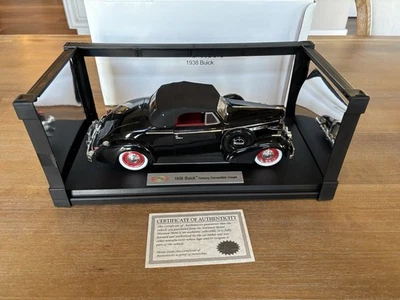 1/18 Signature Models 1938 Buick Century convertible cupé negro diecast car Foto 1 de 4