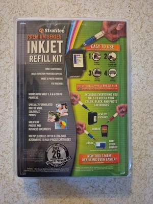 NOS Sealed Stratitec Premium Series Inkjet Refill Kit   EIR595 EASY to Use - Image 1 of 4