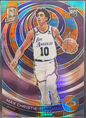 Max Christie 2022-23 Spectra Blue / Orange Asia Prizm /49 Rookie Card - Image 1 of 2