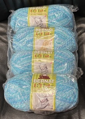 Пряжа BERNAT LI'L TOTS (4) 3,5 унции для лыж 42128 полностью синяя средний размер 4 акриловая РЕДКАЯ - Изображение 1 из 4