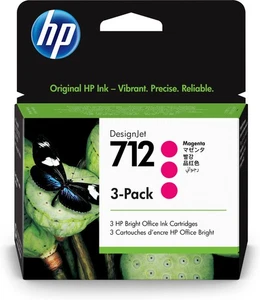 HP Inc. 3ED78A HP 712 3x purpurowy wkład atramentowy - Zdjęcie 1 z 1