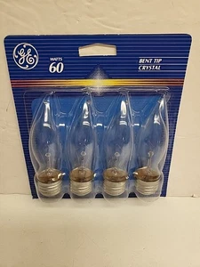 GE 60W klare gebogene Spitze Glühbirnen - mittlerer Sockel, 4er-Pack - 60CAM CD4 PC: 21009 - Bild 1 von 5