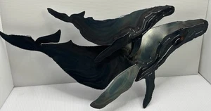 Whale Handcrafted wall art Humpback Whales Metal Wall Decor Gray 20”X 12” Haack - Picture 1 of 8