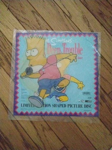 The Simpsons Deep Deep Trouble Limited Edition Shaped Picture Vinyl Disc - Picture 1 of 3