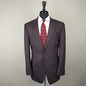 Sean John Blazer Mens 42L Purple Polyester Stretch Sport Coat 2 Button Casual - Picture 1 of 14