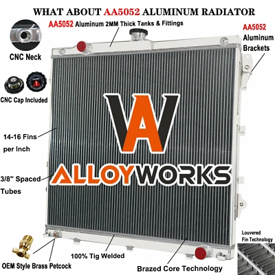 4 Row Aluminum Radiator For 2007-2014 08 2009 Toyota Tundra Sequoia 4.6L 5.7L V8 Foto 1 de 4