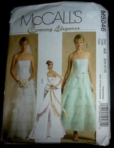 McCall's Pattern 5046 Misses Wedding Evening Skirt Top Bride 6 8 10 12 Uncut FF - Picture 1 of 3
