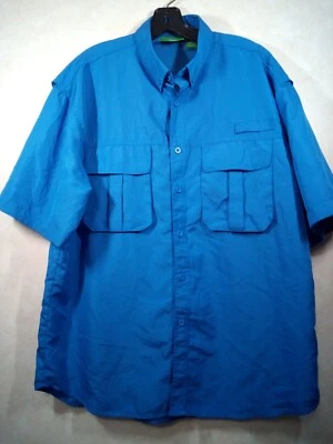Itasca Shirt Men L Blue Short Sleeve Button Up Breathable Outdoors - Image 1 of 4