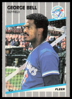 1989 Fleer 226 George Bell Toronto Blue Jays - Image 1 of 2