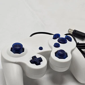 Custom Made GameCube Controller, NGC Crystal Blue on White Gamepad For Game Cub - Picture 1 of 8