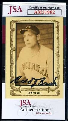 Edd Roush JSA Coa Signed 1982 Cramer Legends Autograph - Image 1 of 2