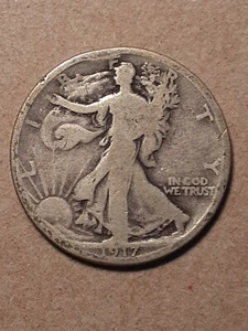 Medio dólar S REVERSE WALKING LIBERTY 1917 - Imagen 1 de 2