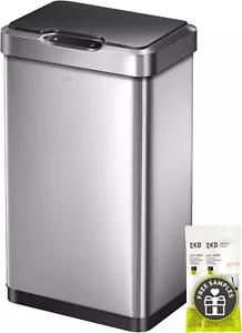 EKO Mirage-T 50 Liter / 13.2 Gallon Touchless Rectangular Motion Sensor Trash Ca - Picture 1 of 5