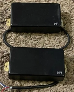 2000s Ibanez Infinity INF1 INF2 Neck Bridge Black Covered Humbucker Pickups - Picture 1 of 2