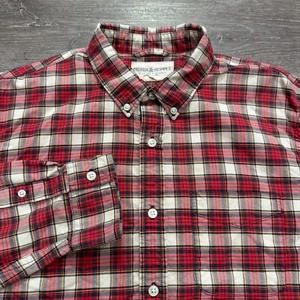 Denim & Supply Ralph Lauren Hemd Herren Medium rot kariert Flanell Knopfleiste Y2k - Bild 1 von 9