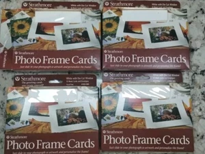 Strathmore #105-185 Photo Art 38 Frame Cards White Die Cut Window NEW LOT 4 PK - Picture 1 of 5