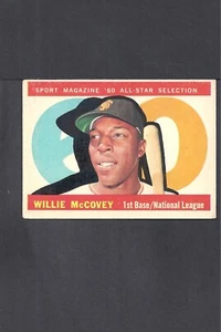 1960 TOPPS SET BREAK #554 WILLIE McCOVEY-2--HI #--BV $150--NO CREASES--VG/EX - Picture 1 of 2