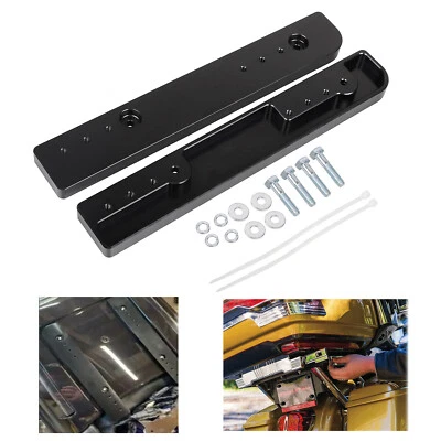 Black Rear Pack Relocator Mount Kits For Harley Tri Glide Ultra FLHTUTG 14-2023 Foto 1 de 4