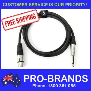 2-Metre QUALITY XLR Female to Male 1/4" Microphone Link Cable Lead Cord PA 2M - Picture 1 of 3