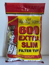 Rolling King Extra Slim Filter Tips 600 1200 Packs Cigarette Rolling Smoking