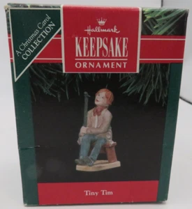 Hallmark 1991 Ornamento - Tiny Tim - Cuento de Navidad - QX503-7 Nuevo - Imagen 1 de 4