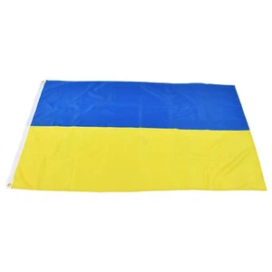 A Ukrainian Flag Polyester Pongee Vivid Color UV Fade Resistant Digital - Photo 1/12