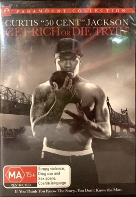 Curtis "50 Cent" Get Rich or Die Tryin' Brand New Sealed DVD (2005) Region 4 - Image 1 of 3