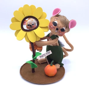 Annalee 2022 Sunflower Photo Op Mice 6" & 3" Dolls Spring Summer NEW with Tag - Picture 1 of 23