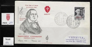 PHT_483. TRIESTE FTT. FDC Venetia con 1949 DOMENICO CIMAROSA. Scott 57 - Imagen 1 de 1