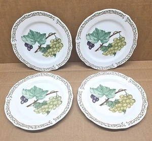 Noritake Royal Orchard Bread Plates 6-3/4" Grapes #9416 Primachina Lot of 4 - Picture 1 of 4