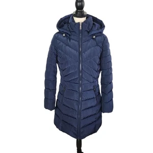 Abrigo Kenneth Cole Reaction para mujer acolchado mezcla acolchada longitud media talla S azul - Imagen 1 de 23