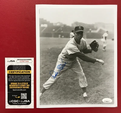 Don Elston Signed 8x10 B&W Photograph JSA w/COA Pitcher B. Dodgers MLB (d.1995)! - Image 1 of 4