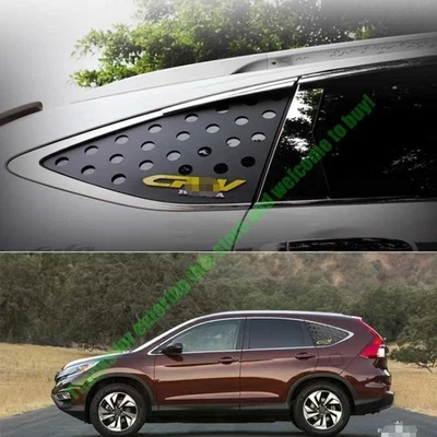Para Honda CR-V CRV 2012-2016 ABS preto triângulo traseiro janela grade lateral quadro 2 peças - Imagem 1 de 4