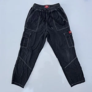Dickies Girl Black Drawstring Joggers White Stitching Size XS J5022VT - Picture 1 of 10