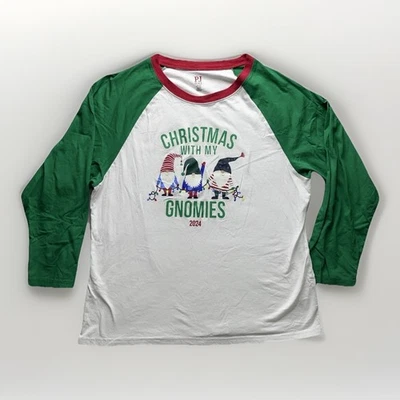 Рождественская праздничная футболка с длинным рукавом пижама с моими гномами женский размер XL - Изображение 1 из 4
