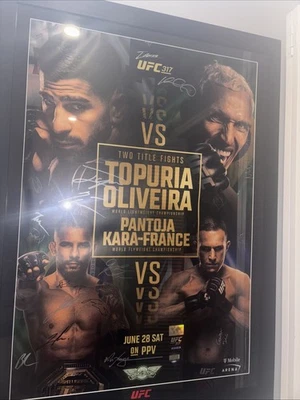 UFC 317 Signed Poster Ilia Topuria Vs Charles Olivera Fight Poster - Image 1 of 2
