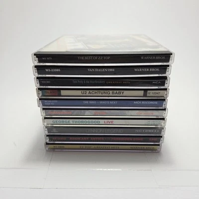 Rock CD Lot Of 10 ZZ Top U2 Van Halen The Who Tom Petty John Lennon Adam Ant - Image 1 of 4
