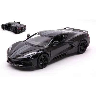 CORVETTE STINGRAY 2020 BLACK 1:24 Motormax Auto Stradali Modellino Nuovo - Immagine 1 di 3