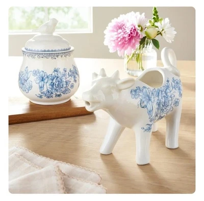 Juego de azucarero y crema de gres The Pioneer Woman Agatha AZUL Foto 1 de 4