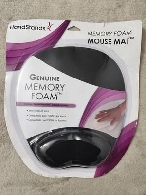 HandStands 记忆泡沫鼠标垫带记忆泡沫护手黑色 - 全新 — 第 1/4 张图片